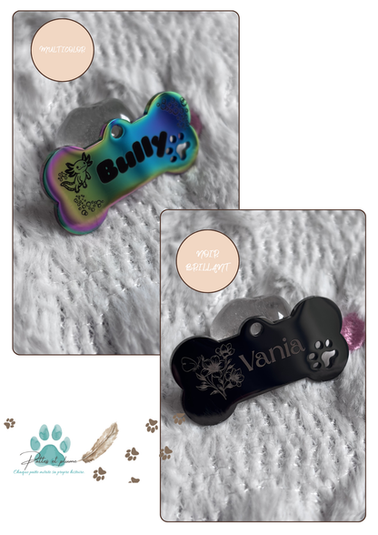 Médaille personnalisée pour chien et chat - Gravure laser haute précision