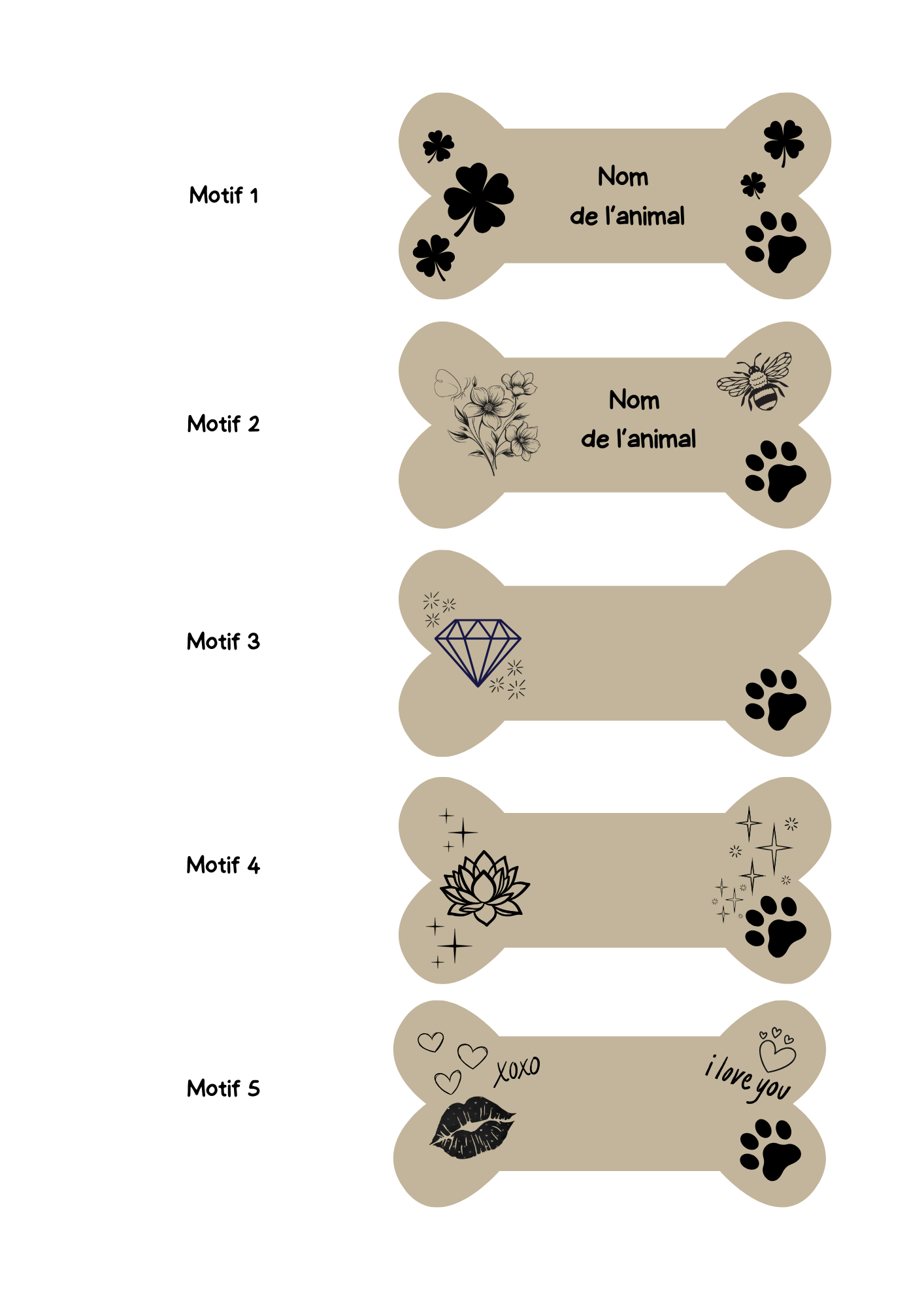 Médaille personnalisée pour chien et chat - Gravure laser haute précision