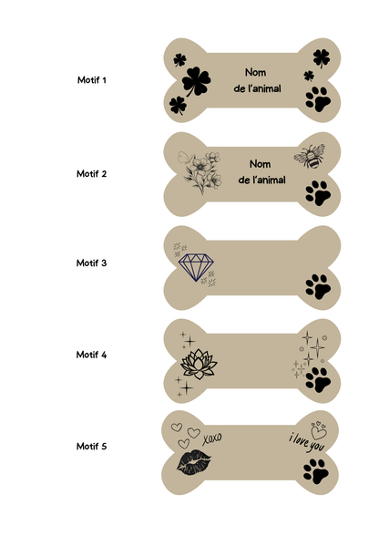 Médaille personnalisée pour chien et chat - Gravure laser haute précision