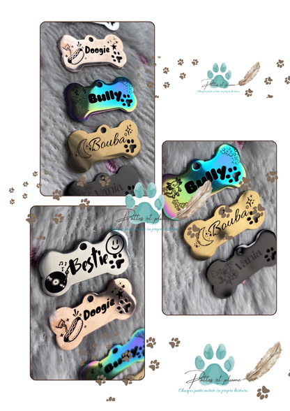 Médaille personnalisée pour chien et chat - Gravure laser haute précision