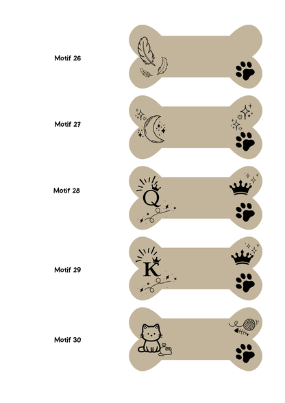 Médaille personnalisée pour chien et chat - Gravure laser haute précision